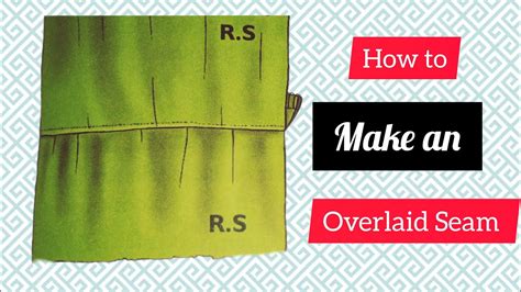 metallic fabric overlay|how to make overlaid seam.